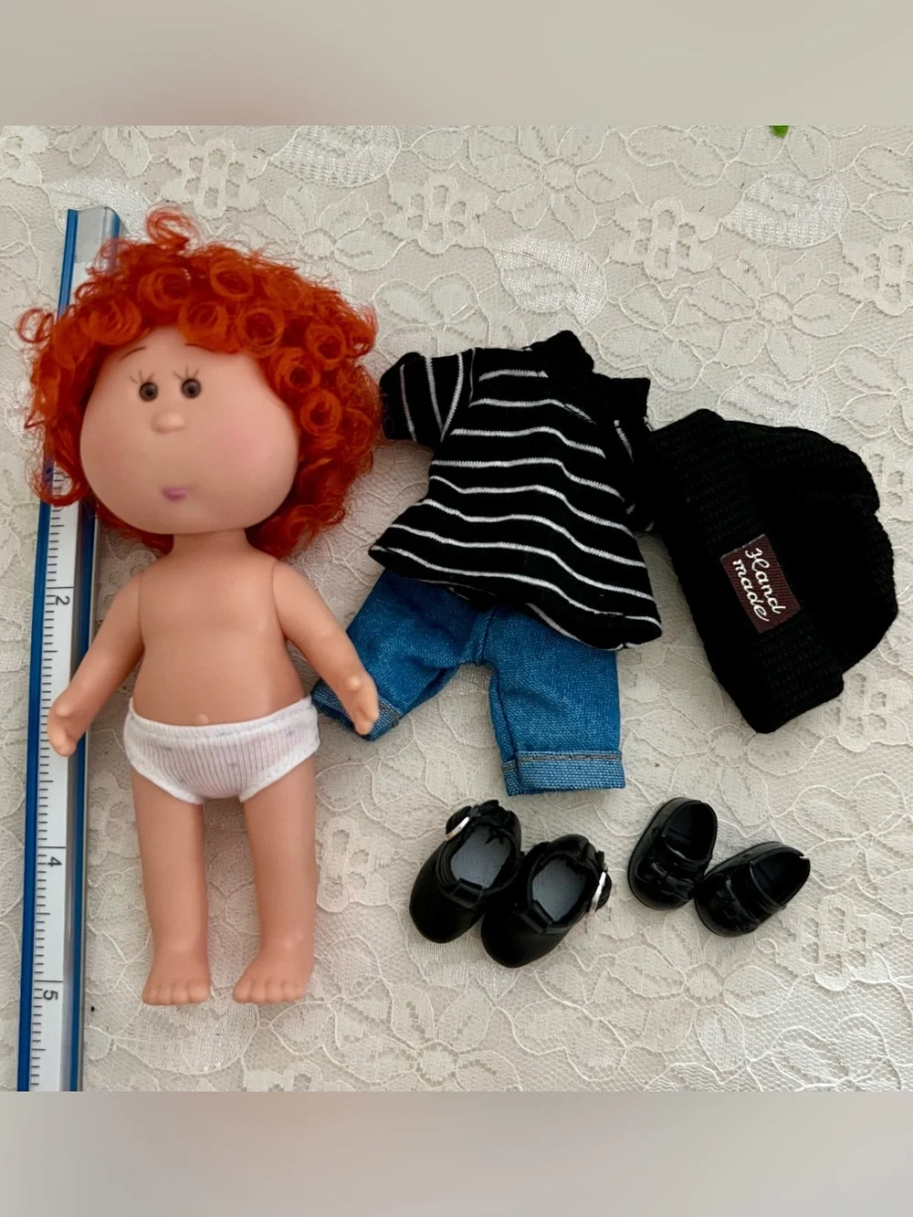 NWT-MIA 5”, 12 cm, 1/12 Scale Potato Doll with Accessories